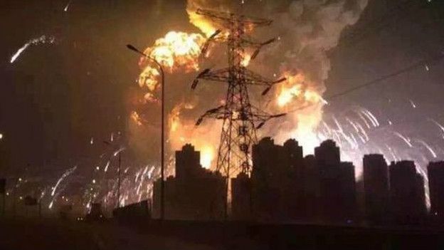 Explosion in Tianjin China  