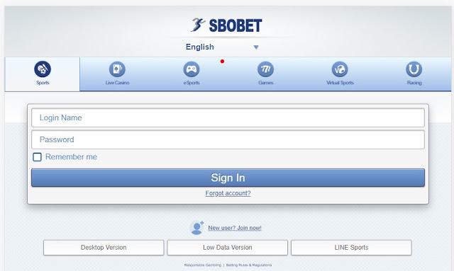 sbobet web root public login