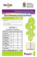 Examenes del Segundo Bimestre de 1° a 6° Primaria 2017