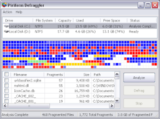 Usa Defraggler 2.03 para defragmentar todo el disco duro, o archivos individuales. Download, descargar, software, libre, freeware, programa, gratis.