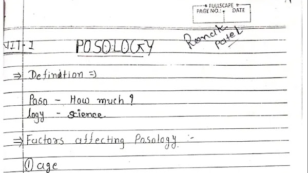 Posology Notes PDF