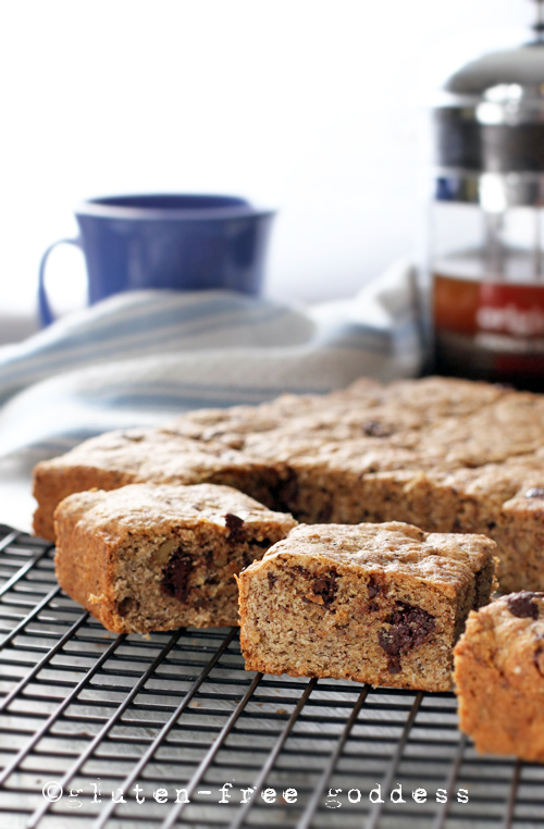 Tasty new Quinoa Bars Recipe- with dark chocolate chips, nuts, almond meal (gluten-free)