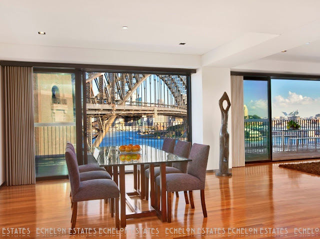 Picture of the bridge as seen from the dining room