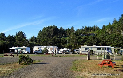 Looking east from a pull through site.