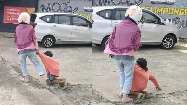 Viral Istri Aniaya Suami yang Disabilitas dan Disuruh Jadi Pengemis