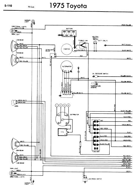 Wiring & diagram Info: Toyota Hilux 1975 Wiring Diagrams