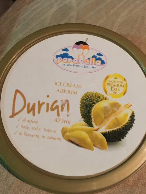 ais krim coklat, ais krim durian