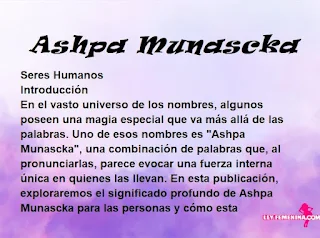 significado del nombre Ashpa Munascka