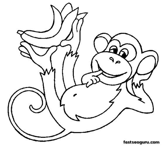 Monkey Coloring Pages