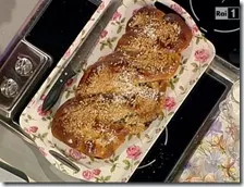 Treccia con pere e cioccolato
