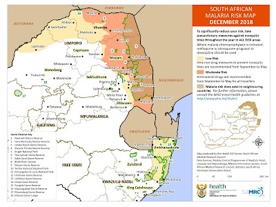 Malaria, South Africa, Limpopo, Mpumalanga, KwaZulu-Natal, risk map