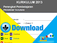 Download Program Tahunan Kurikulum 2013 Kelas 1 SD Semester 1 & 2