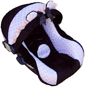 Most infant car seat covers are made with minky, for a soft and comfortable . (girl infant car seat cover in poshy mouse by nollie covers lr)