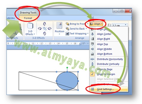 Saat anda bekerja dengan memakai object baik itu berupa  Ahli Matematika Cara Mengaktifkan dan Mengatur Grid dan Snap Objects di Ms Word