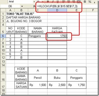 FUNGSI SUM, MAX , MIN, AVERAGE, IF , HLOOKUP dan VLOOKUP 