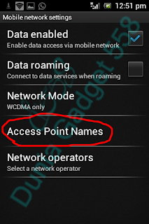 Setting APN Android