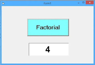 visual basic 6.0 program to find factorial number