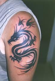 New Tribal Dragon Tattoos