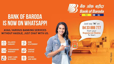 Bank of Baroda (BOB) Whatsapp Banking four Check Balance and Mini Statement