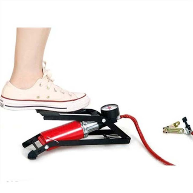 Dụng cụ bơm hơi đạp chân đa năng mini