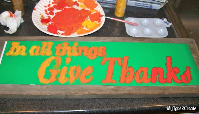 stenciling an ombre sign