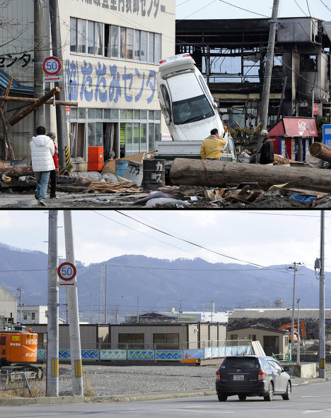 Foto Tsunami Jepang Sebelum Dan Sesudahnya