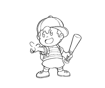 #6 Ness Coloring Page