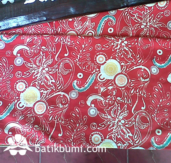 Batik Cap komb. Tulis + Katun Emboss Polos