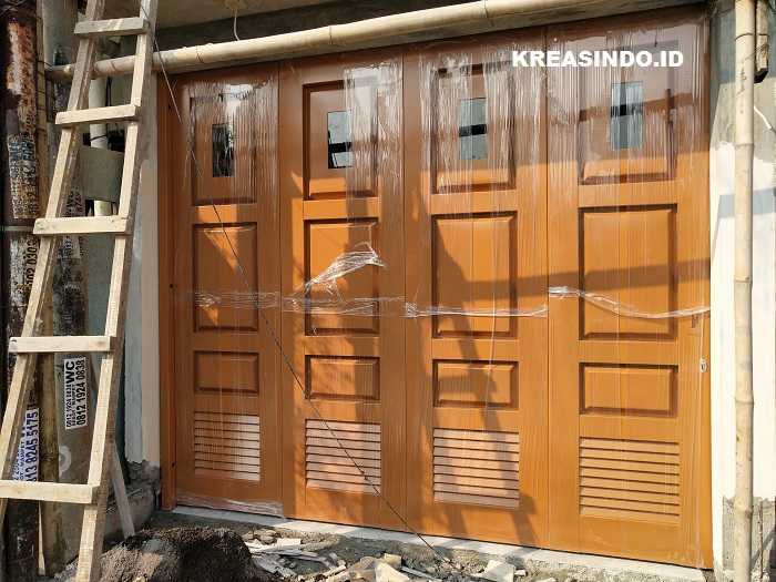 Pintu Garasi Besi pesanan Bpk Poniman di Cileungsi Bogor Jawa Barat