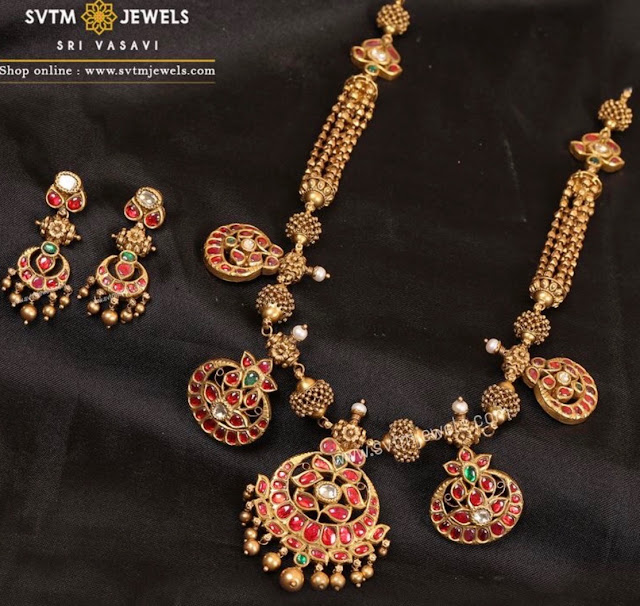 Kundan Temple Jewellery by SVTM jewels