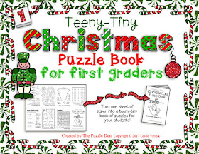  The Puzzle Den - Teeny-Tiny Christmas Puzzle Book for First Graders