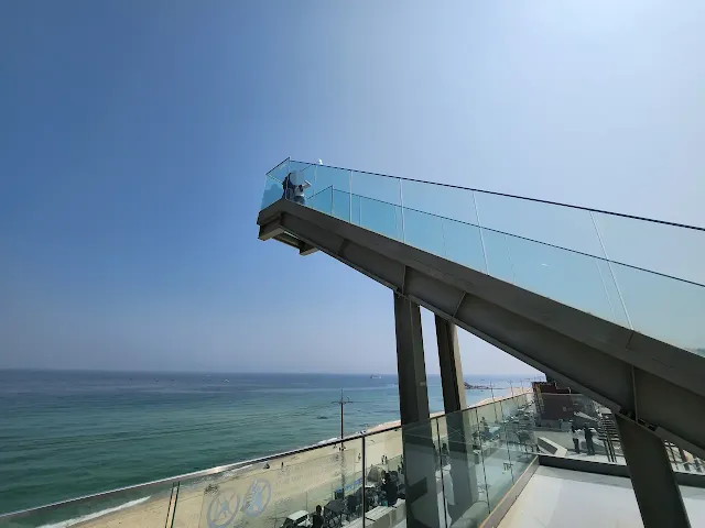 바다를-배경으로-높은-계단에서-사진-찍는-사람들