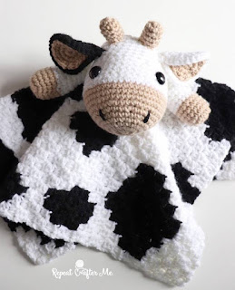 PATRON GRATIS MANTA DE APEGO VACA DE CROCHET 14823