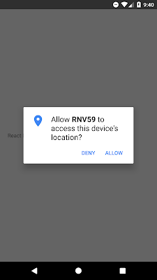 React Native Runtime Permissions Request Android Example