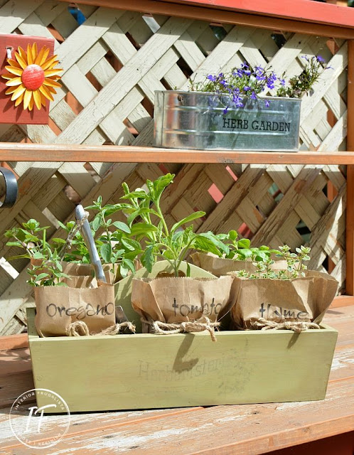 Upcycled French Country Herb Caddy