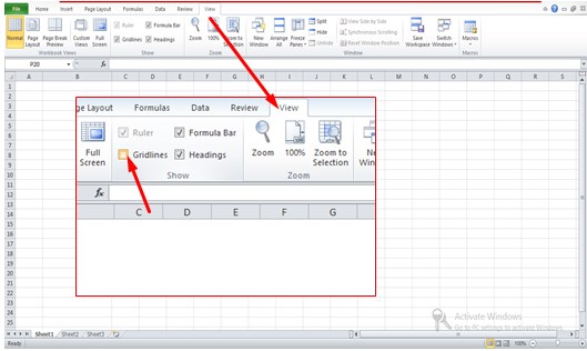 Cara Menghapus Garis Di Excel Melalui Menu View