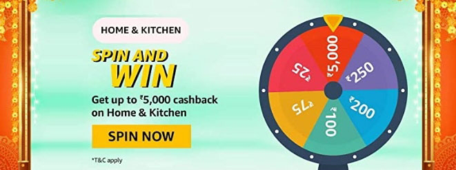 Amazon Home & Kitchen Spin and Win answers of 07th October 2020