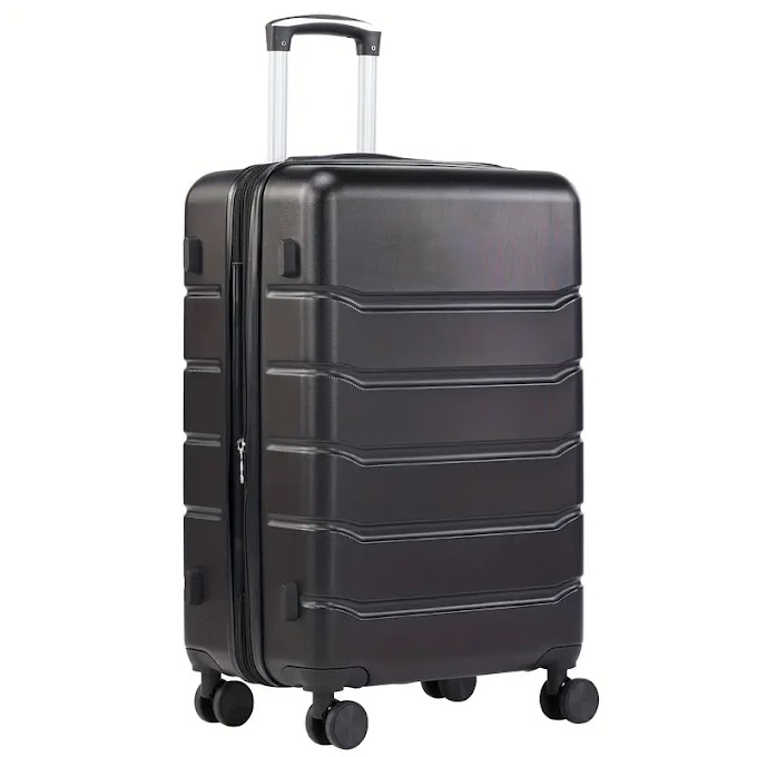 $39.99 us  20'' Inch Carry On Luggage Hardside Expandable Suitcase with Double Spinner Wheels, TSA Lock and Lightweight Black