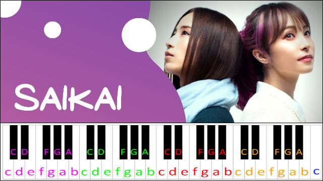 Saikai by LiSA x Uru Piano / Keyboard Easy Letter Notes for Beginners