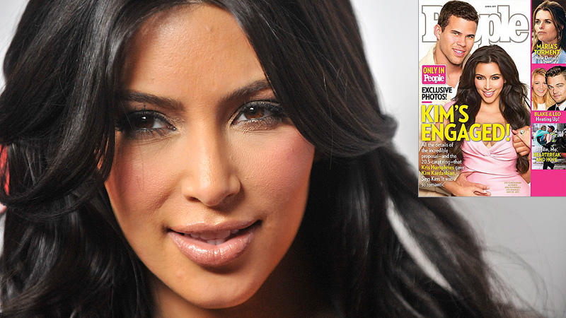 Kim Kardashian is engaged to New Jersey Nets forward Kris Humphries 