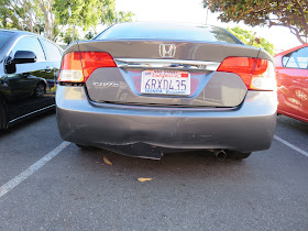 Rear bumper hanging down after collision