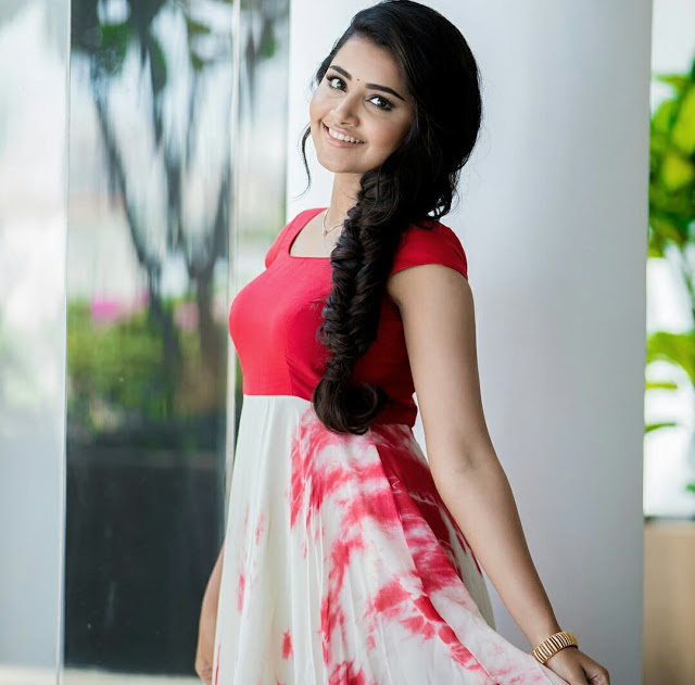 Anupama Parameshwaran pics in red dress