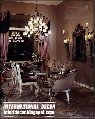 luxury Italian dining room furniture ideas, luxury curtains and window treatments