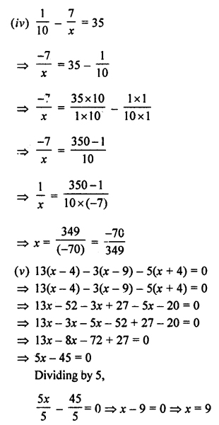Selina Concise Mathematics Class 8 ICSE Solutions Chapter 14 Linear Equations in one Variable