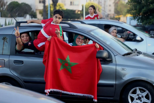 احتفالات جماهيرية في شوارع المملكة بعد فوز المنتخب المغربي على بلجيكا