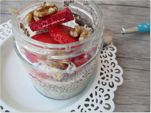 Pudding de semillas de chia, vainilla y fresas: paso a paso