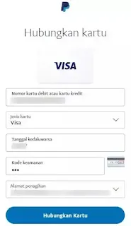 Verifikasi PayPal dengan Kartu Visa Bank Jago