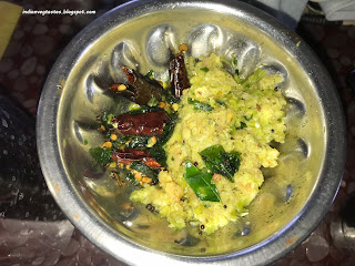 tadka & green chillies,Wood Apple pulp,spices paste