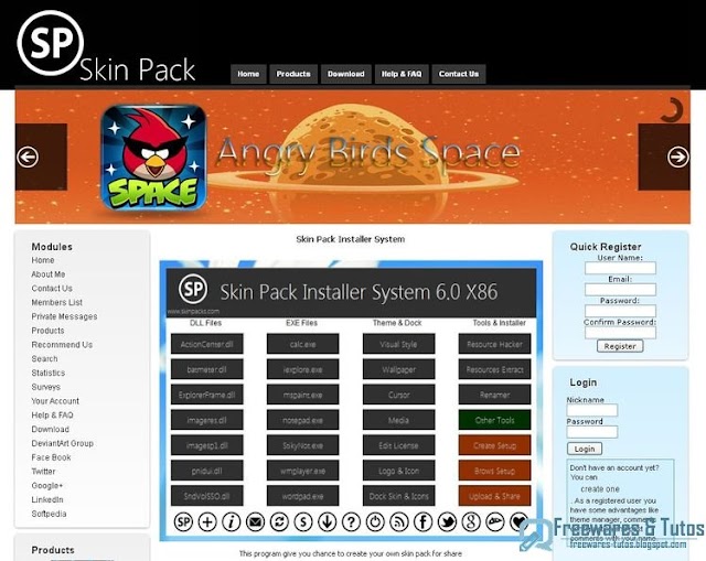 Le site du jour : Skin Pack : de nombreux thèmes pour personnaliser Windows XP, Vista et 7