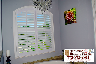 Arched plantation shutters in florida